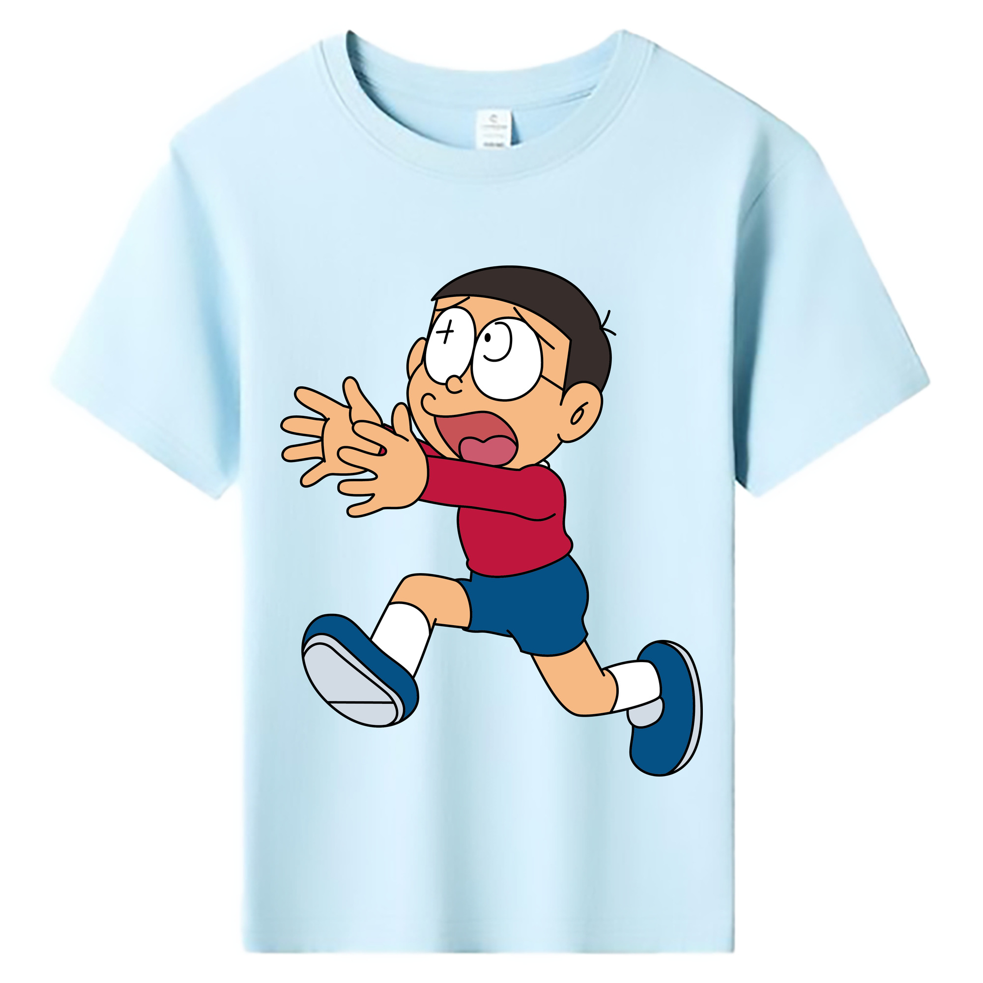 （画像用） ドラえもん 野比 のび太 Doraemon Nobita Nobi 綿100％キッズTシャツ（フロントプリント）